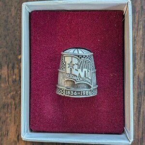 NIB Texas Sesquicentennial Pewter thimble